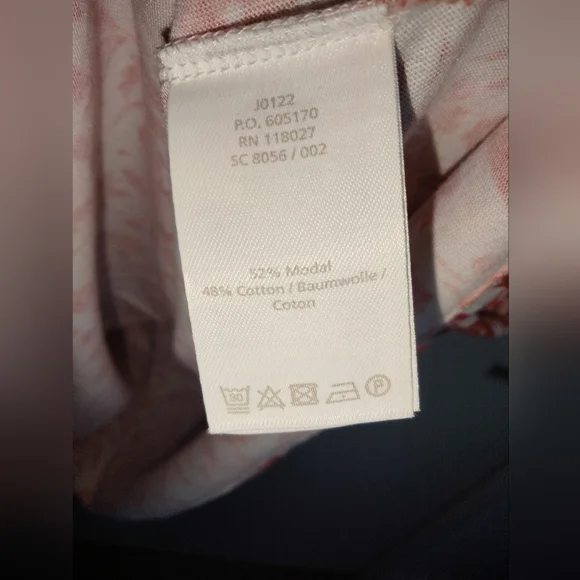 Boden (Size 10R) Red & White Floral Print Jersey Knit Dress w Pockets (NEW-NWT) - Picture 5 of 7